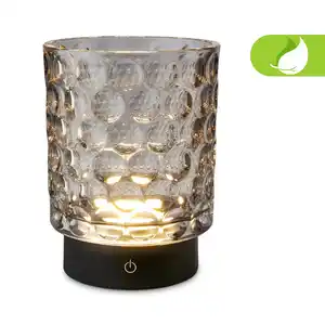 Briloner LED Akku-Tischleuchte Sunora grau 15 cm warmweiß dimmbar