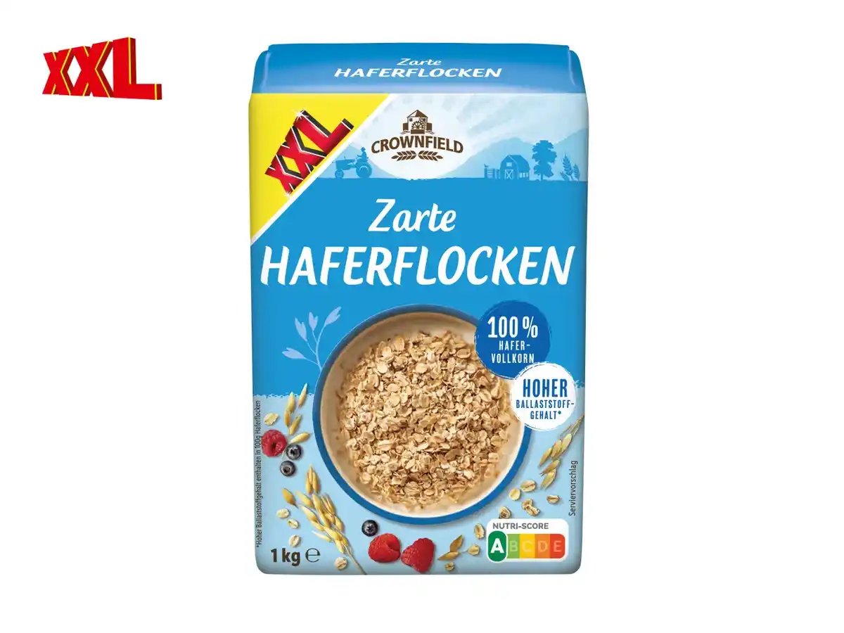 Bild 1 von Crownfield Zarte Haferflocken XXL,  1 kg