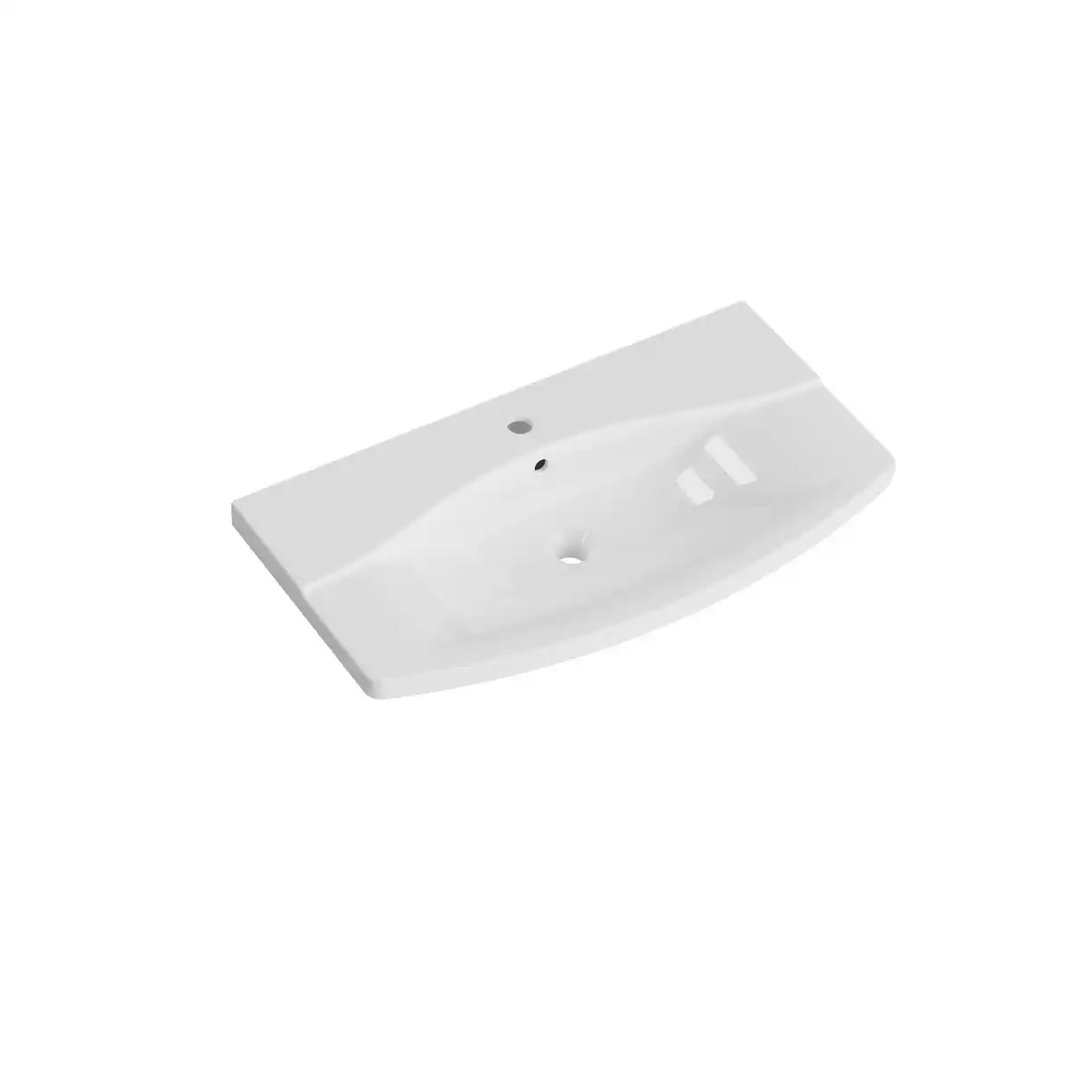 Bild 1 von Pelipal Waschbecken halbrund 'Bahamas' weiß 84 x 4,5 x 45 cm