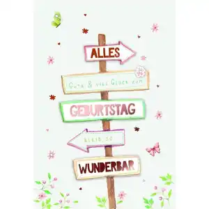 Geburtstagskarte - Alles Gute & viel Gl&#252;ck