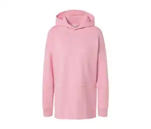 Langes Kapuzensweatshirt, rosa