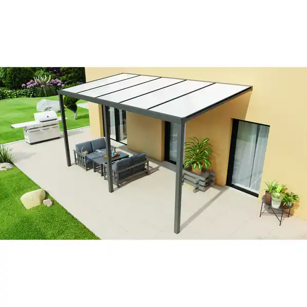 Bild 1 von Gardendreams Terrassenüberdachung 'Easy Edition' PC-Opal, anthrazit, 500 x 250 cm