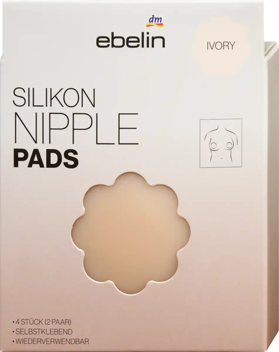 Bild 1 von ebelin Silikon Nipple Pads Sheer Elegance ivory (2 Paar)