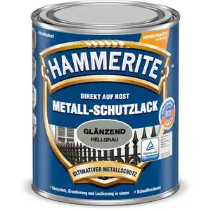 Hammerite Metallschutzlack hellgrau glänzend 750 ml