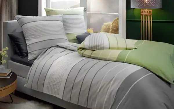 Bild 2 von Bettwäsche Paulina, grün, 135 x 200 cm