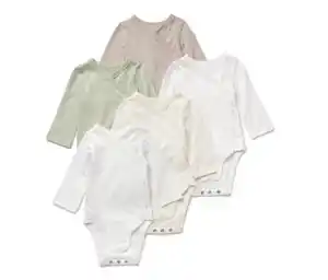 5 Baby-Bodys mit Mitwachsfunktion