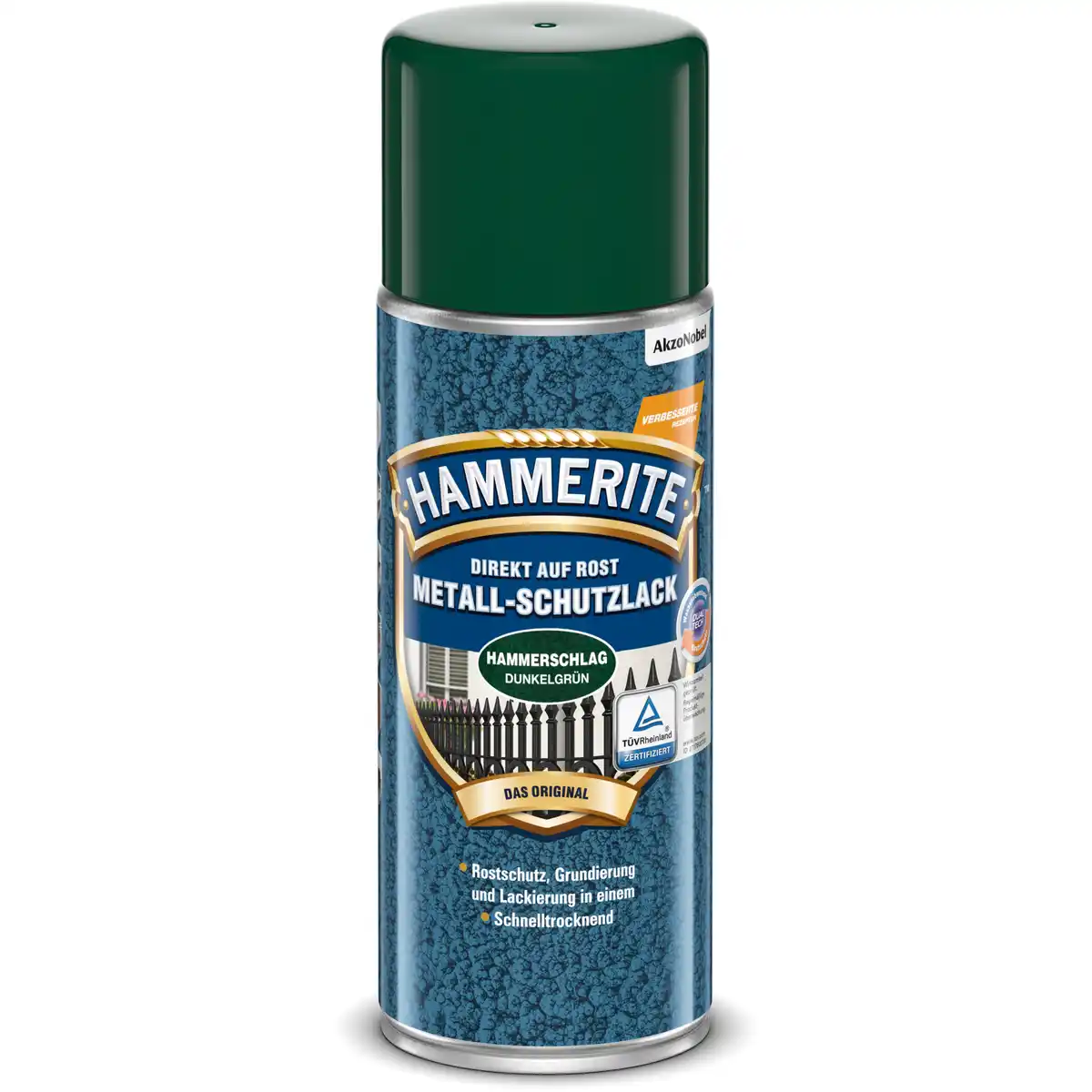 Bild 1 von Hammerite Metallschutzlack-Spray Hammerschlag-Effekt dunkelgrün 400 ml
