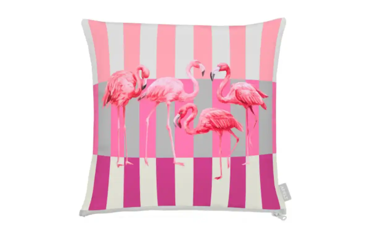 Bild 1 von Kissenhülle Outdoor, Motiv Flamingo, pink, 49 x 49 cm