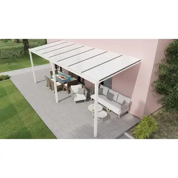 Bild 1 von Gardendreams Terrassenüberdachung 'Easy Edition' 700 x 300 cm Polycarbonat opal weiß