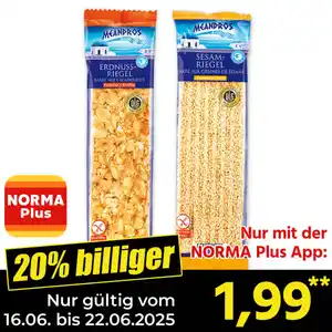 Meandros Sesam-/ Erdnuss-Riegel