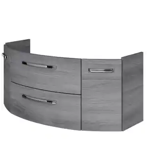 Pelipal Waschbeckenunterschrank 'Bahamas' dunkelgrau foliert 120 x 49,2 x 46 cm