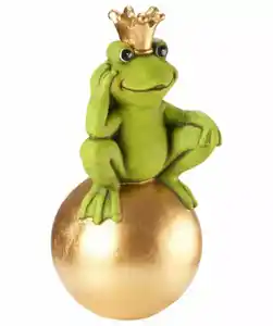 Deko-Frosch auf Kugel, grün