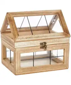 Anzuchthaus aus Holz, braun