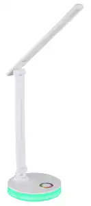 LED-Schreibtischleuchte Geraldo Weiß max. 5 Watt Schreibtischlampe, Opal