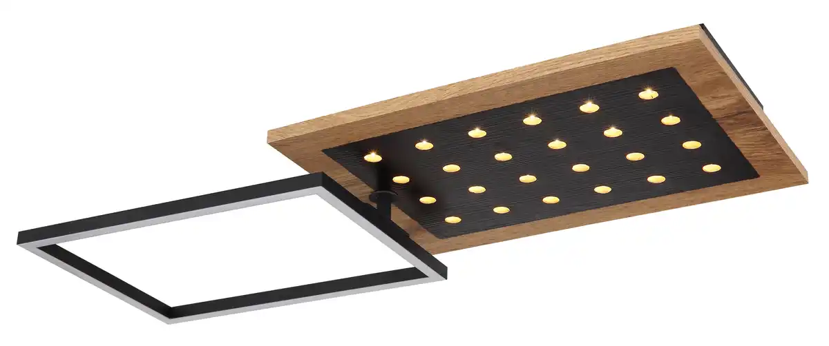 Bild 1 von LED-Deckenleuchte Jimbo in Schwarz/Opal max. 24 Watt Deckenlampe, Opal, Schwarz, Dunkelbraun