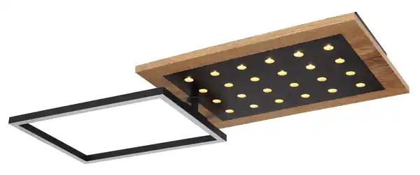 Bild 1 von LED-Deckenleuchte Jimbo in Schwarz/Opal max. 24 Watt Deckenlampe, Opal, Schwarz, Dunkelbraun