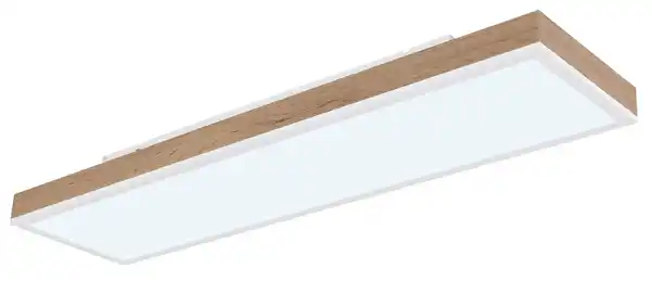 Bild 1 von LED-Deckenleuchte Doro Dunkelbraun/Weiß max. 24 Watt Deckenlampe, Opal, Weiß, Dunkelbraun