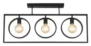 Deckenleuchte 15489D in Schwarz max. 60 Watt Deckenlampe, Schwarz