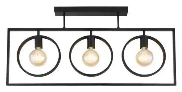 Bild 1 von Deckenleuchte 15489D in Schwarz max. 60 Watt Deckenlampe, Schwarz