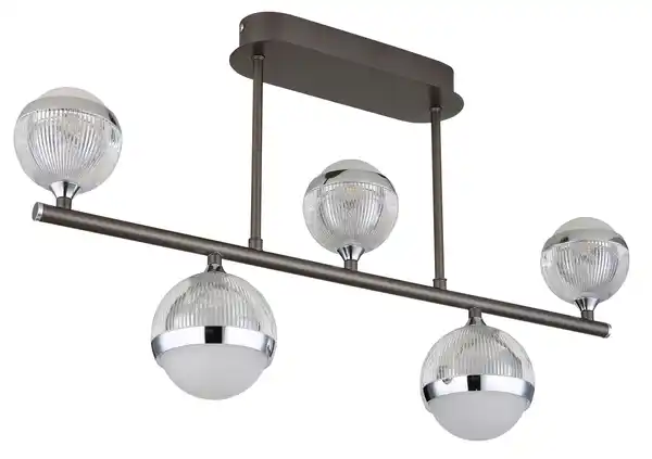 Bild 1 von LED-Deckenleuchte Untsy Chrom/Titan max. 35 Watt Deckenlampe, Klar, Chromfarben, Titanfarben