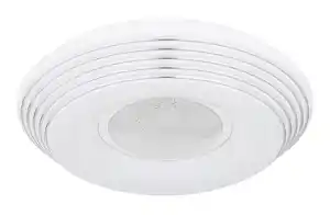 LED-Deckenleuchte Pillo max. 24 Watt Deckenlampe, Klar, Opal, Weiß, Chromfarben