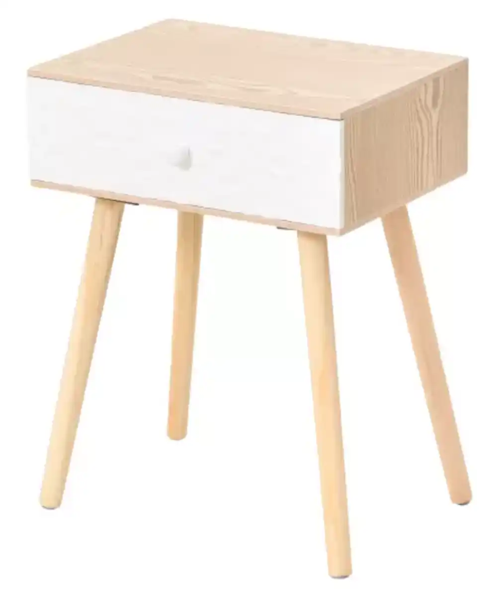 Bild 1 von Nachttisch, natur/weiß