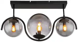 Deckenleuchte Porry Schwarz max. 25 Watt Deckenlampe, Schwarz