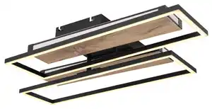 LED-Deckenleuchte Colli Opal/Schwarz/Braun max. 48Watt Deckenlampe, Opal, Schwarz, Dunkelbraun
