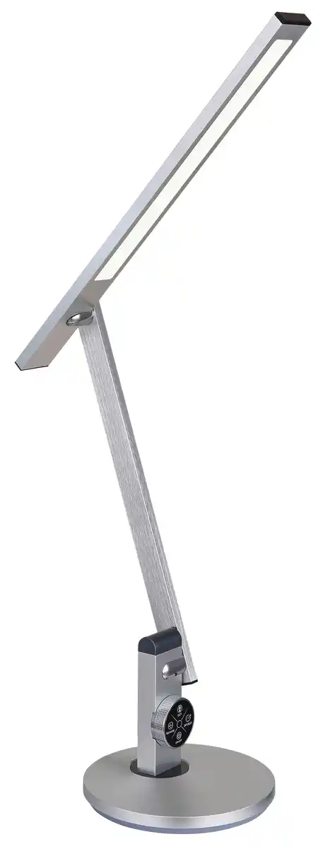 Bild 1 von LED-Schreibtischleuchte Solana Opal/Silberfarben max. 12 Watt Schreibtischlampe, Opal, Silberfarben