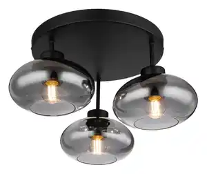 Deckenleuchte Shaun in Schwarz max. 40 Watt Deckenlampe, Schwarz