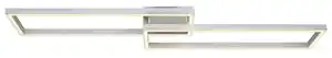 LED-Deckenleuchte Salmos Opal/Silberfarben max.40 Watt Deckenlampe, Silberfarben, Opal
