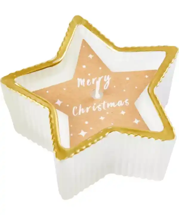 Bild 1 von Kerze im Glas Weihnachten, weiß