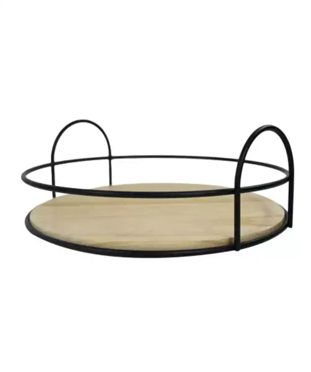 Bild 1 von Dekotablett mit Metallgestell, naturfarben