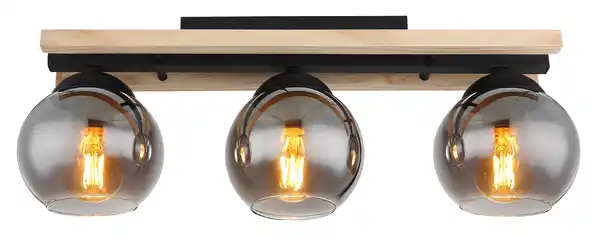 Bild 1 von Deckenleuchte Conni Naturfarben/Schwarz max.25Watt Deckenlampe, Naturfarben, Schwarz