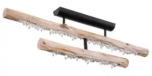 LED-Deckenleuchte Felicitas in Natur/Schwarz max. 30 Watt Deckenlampe, Klar, Naturfarben, Schwarz