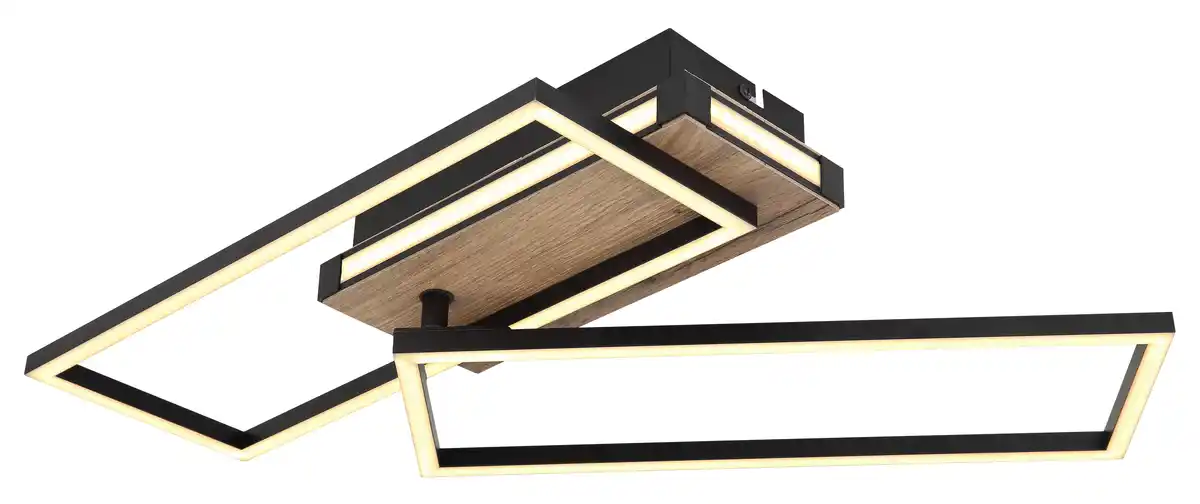 Bild 1 von LED-Deckenleuchte Colli Opal/Schwarz/Braun max. 34Watt Deckenlampe, Dunkelbraun, Schwarz, Opal