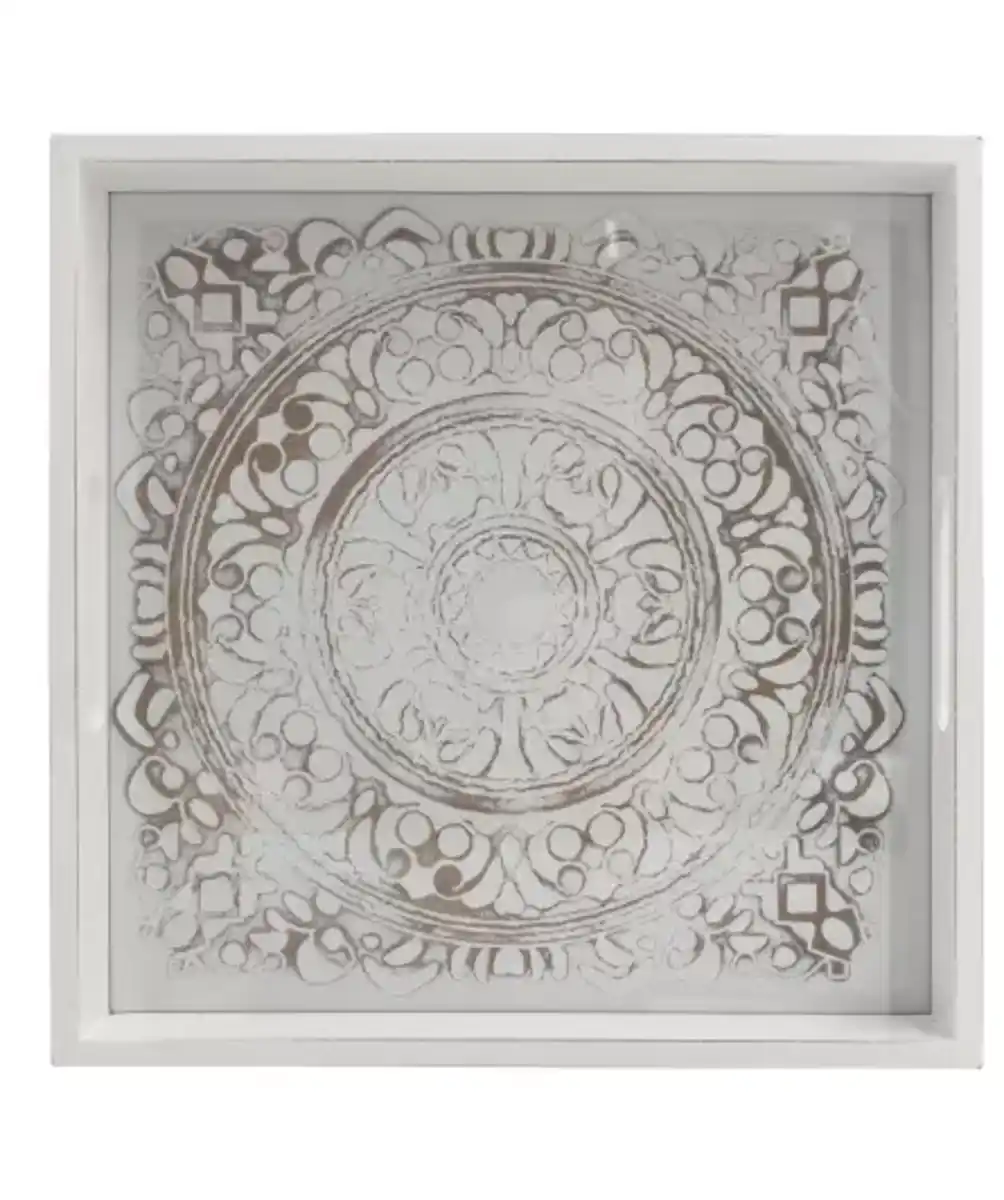 Bild 1 von Dekotablett Ornament, weiß