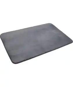 Fleece-Badematte, grau