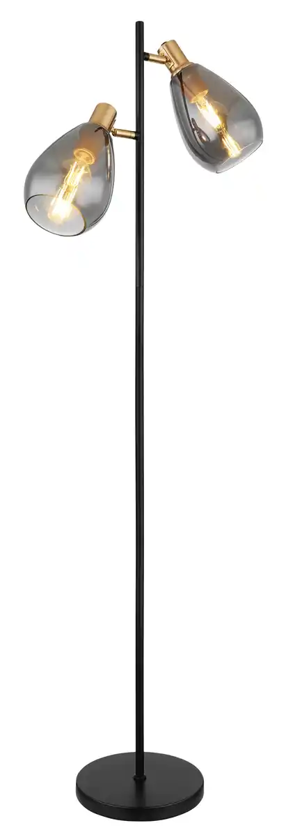 Bild 1 von Stehleuchte Fanni max. 40 Watt, Schwarz, Messingfarben