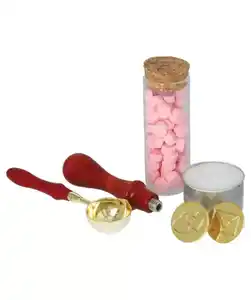 Wachssiegel-Stempelset, rosa