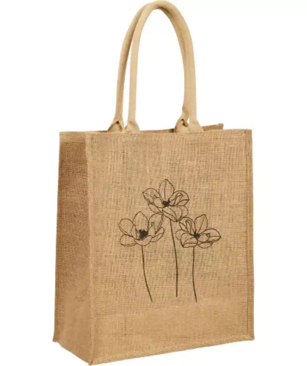 Bild 1 von Jutebeutel mit Print, schwarz