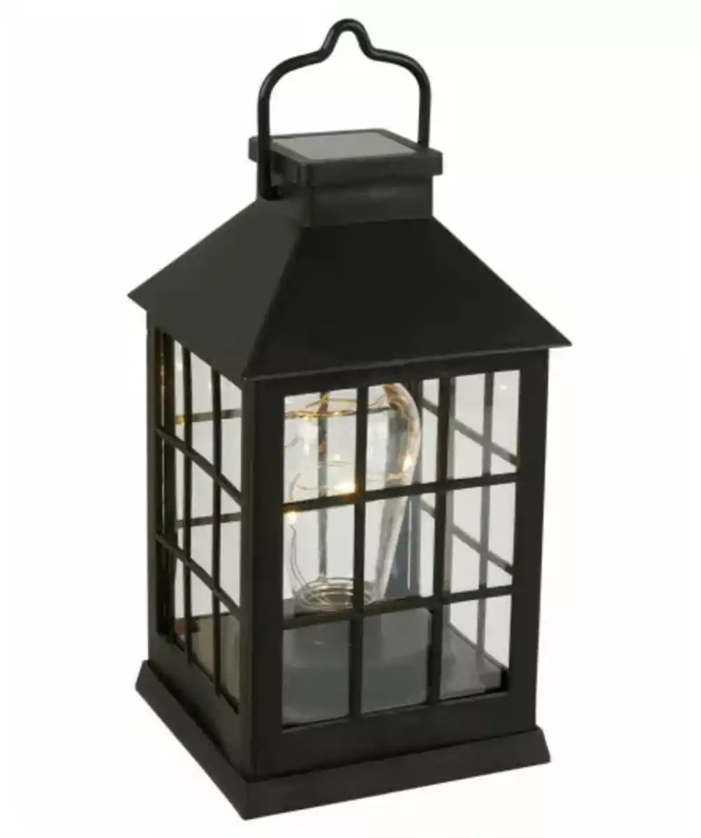 Bild 1 von Solar-Laterne, schwarz kariert