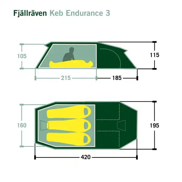 Bild 2 von KEB ENDURANCE 3 - Tunnelzelt