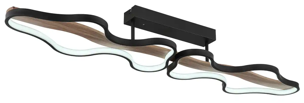 Bild 1 von LED-Deckenleuchte Bezzy Opal/Dunkelbraun max. 36 Watt Deckenlampe, Opal, Schwarz, Dunkelbraun