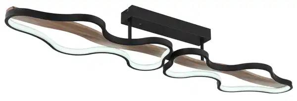 Bild 1 von LED-Deckenleuchte Bezzy Opal/Dunkelbraun max. 36 Watt Deckenlampe, Opal, Schwarz, Dunkelbraun