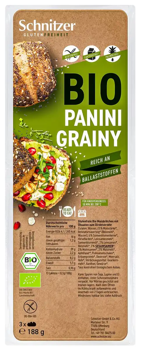 Bild 1 von SCHNITZER Bio-Panini, 180 - 188-g-Packg.