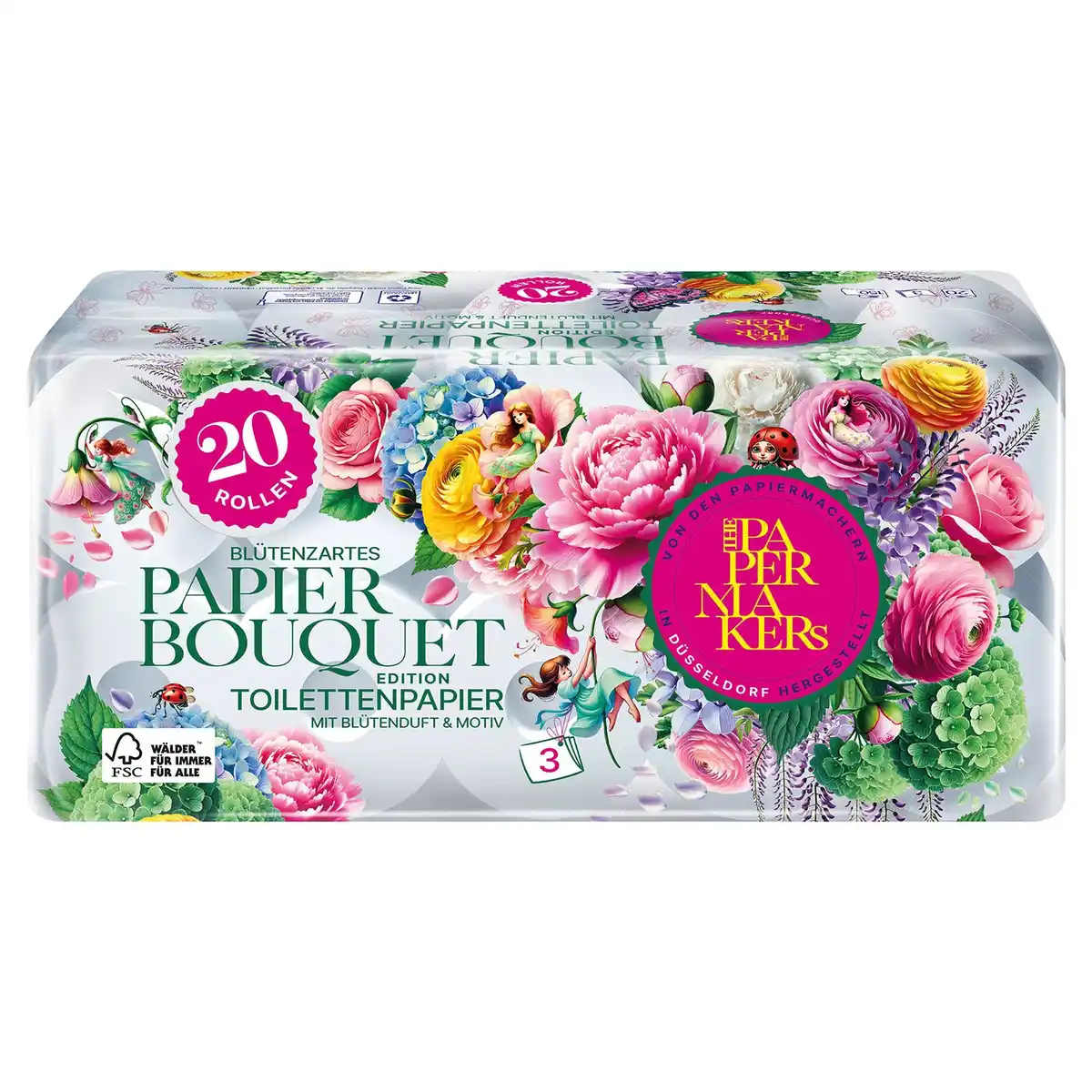 Bild 1 von PAKERMAKERS Toilettenpapier mit Dekor und Duft, 3-lagig