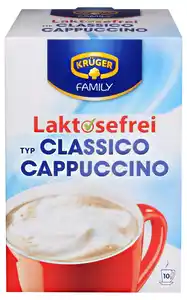 KRÜGER Laktosefreier Cappuccino, 10 x 15-g-Packg.