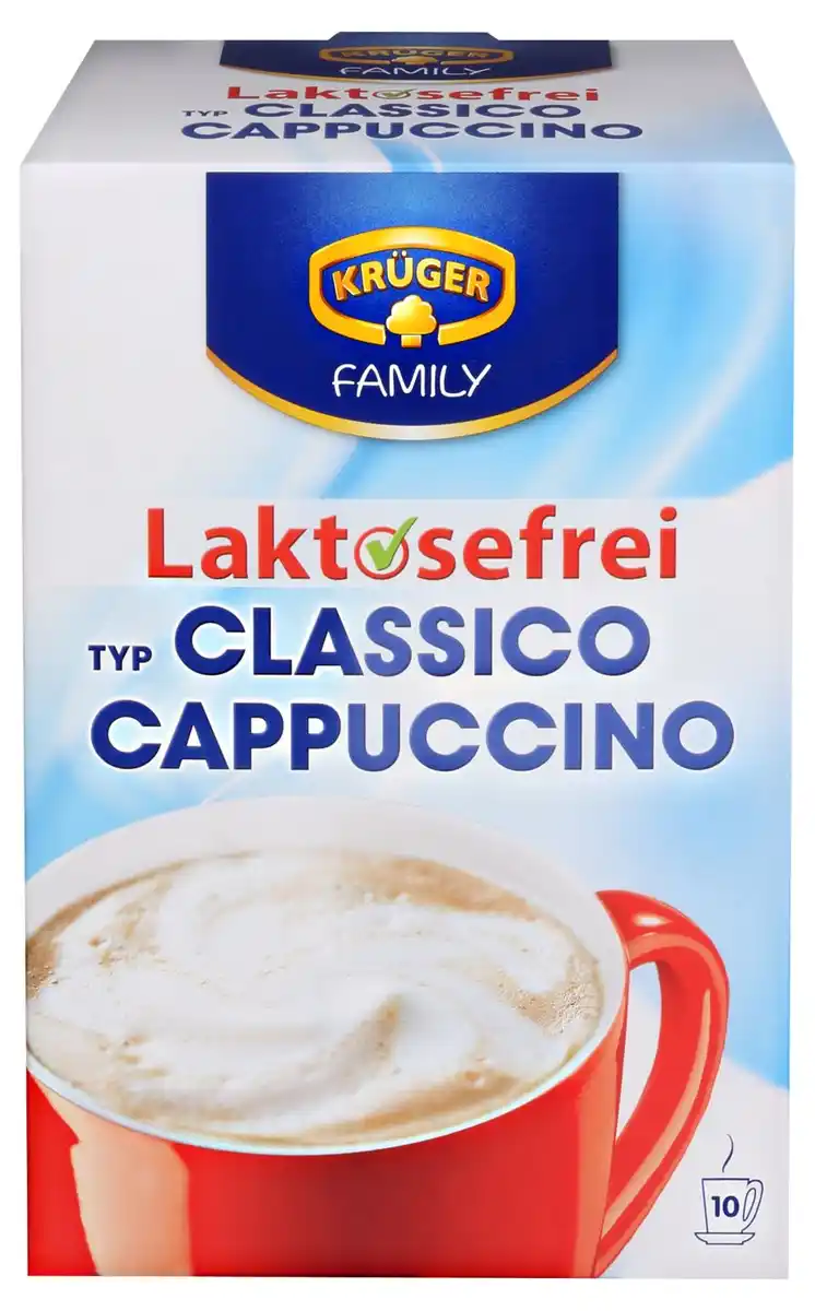 Bild 1 von KRÜGER Laktosefreier Cappuccino, 10 x 15-g-Packg.