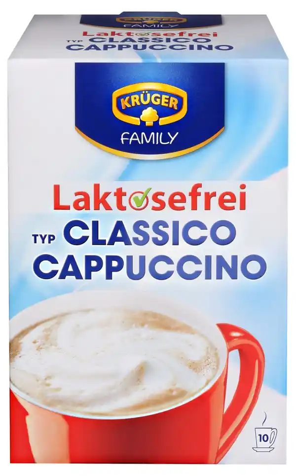 Bild 1 von KRÜGER Laktosefreier Cappuccino, 10 x 15-g-Packg.
